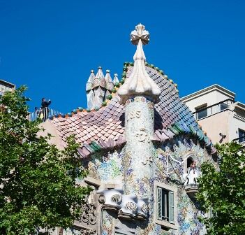 Azotea de la Casa Batlló en Barcelona