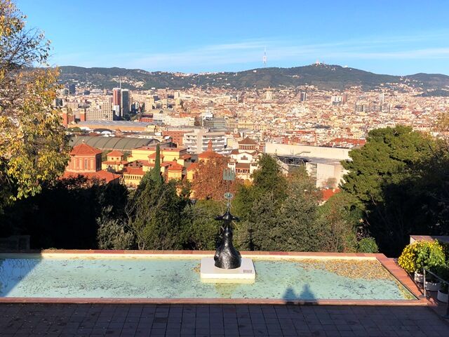 Vistas de Barcelona desde la terraza de la Fundación Joan Miró