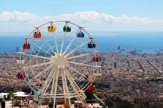 Vistas desde el área panorámica del Tibidabo