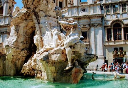 Representación del Río Nilo en la Piazza Navona