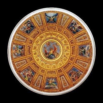 Techo de la Capella Chigi de Rafael en la Basílica de Santa María del Popolo