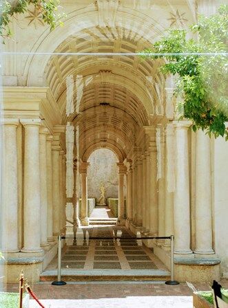 Falsa perspectiva de Borromini en el Palazzo Spada