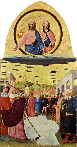 Fresco con el milagro de Santa María della Neve