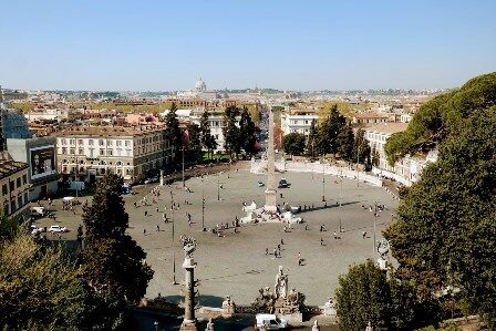Vistas de la Plaza del Popolo desde el Mirador de Pincio