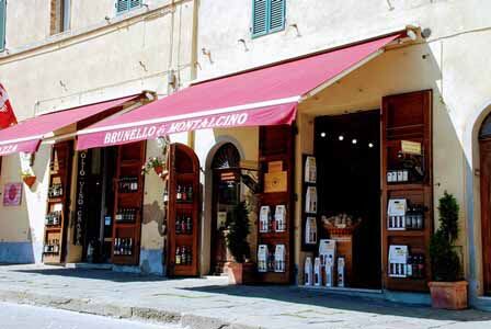 Vino Brunello en Montalcino, Toscana