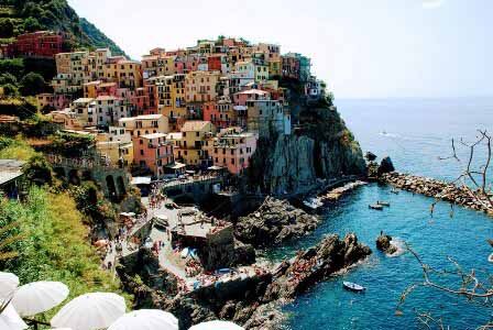 Vistas de Manarola en Cinque Terre baja