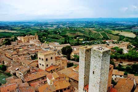 Vistas desde la Torre Grossa en San Gimignano