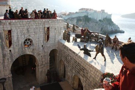 Escena del rodaje de Juego de Tronos en el fuerte Lovrijenac, HBO